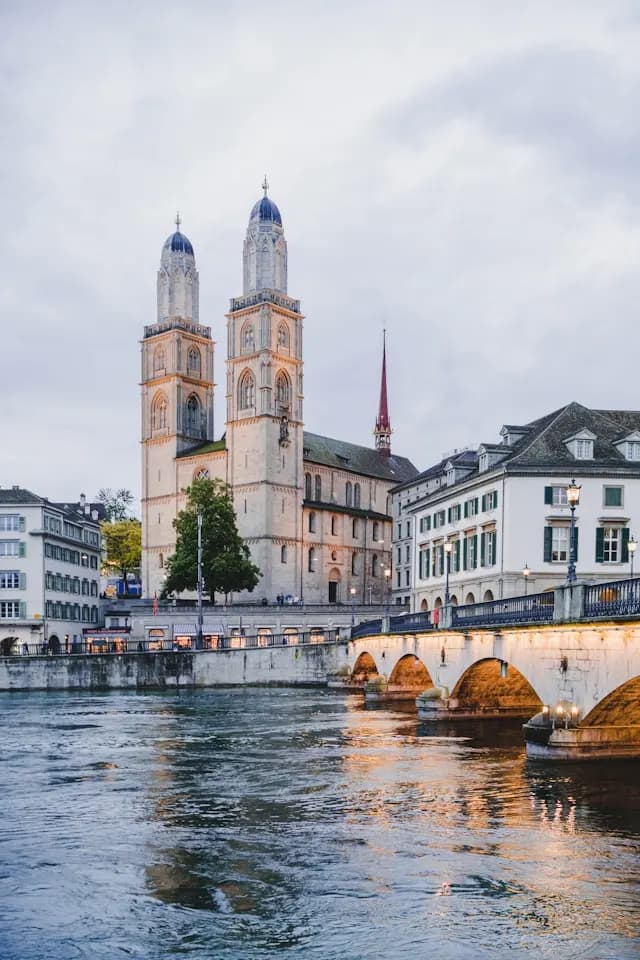 View of Fraumünster in Zurich